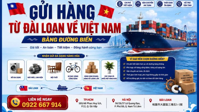 Gửi Hàng Từ Đài Loan Về Việt Nam Bằng Đường Tàu – Giải Pháp Tiết Kiệm Cho Hàng Số Lượng Lớn Mới Nhất 2026 2 Gửi Hàng Từ Đài Loan Về Việt Nam Bằng Đường Tàu – Giải Pháp Tiết Kiệm Cho Hàng Số Lượng Lớn Mới Nhất 2026
